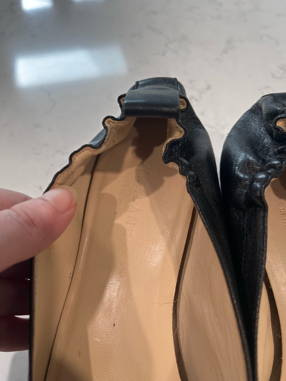 Everlane The Day Heel Black Leather Size 9.5 - Picture 8 of 13